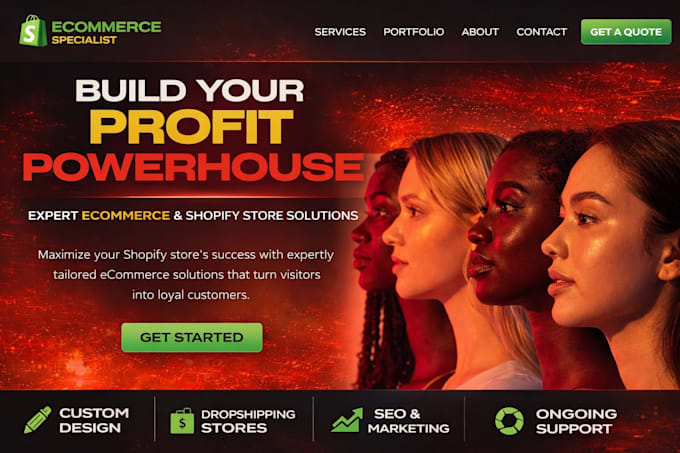 design and redesign shopify website, shopify store design, website design