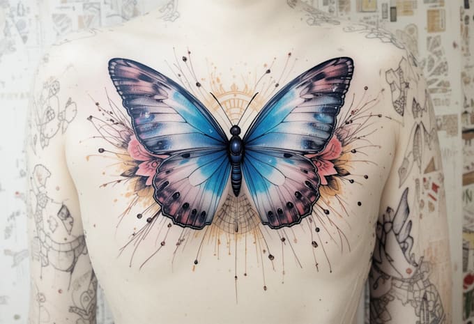 custom a watercolor tattoo design