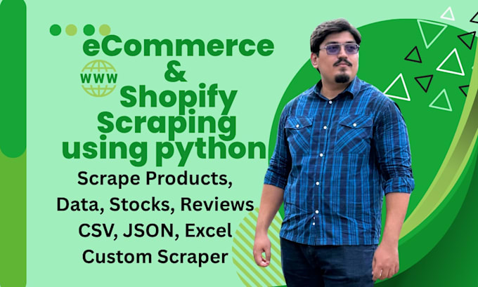 do python web scraping for shopify store, ecommerce website