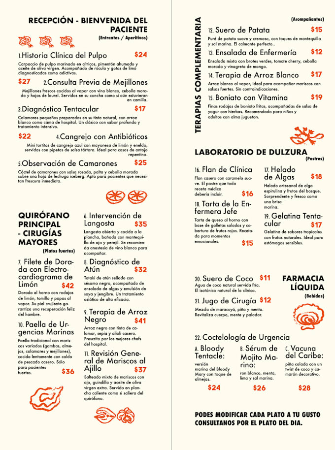 menus personalizados y planificados