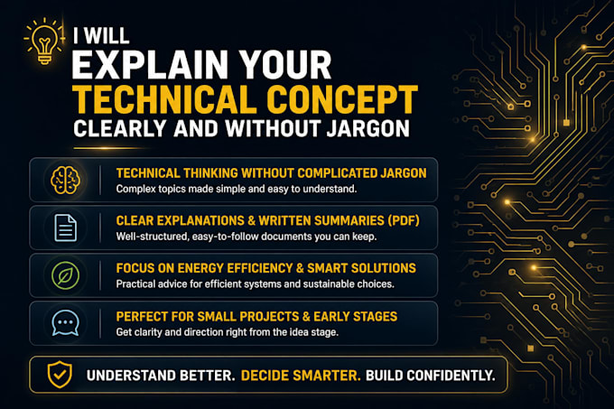 explain your technical concept clearly and without jargon