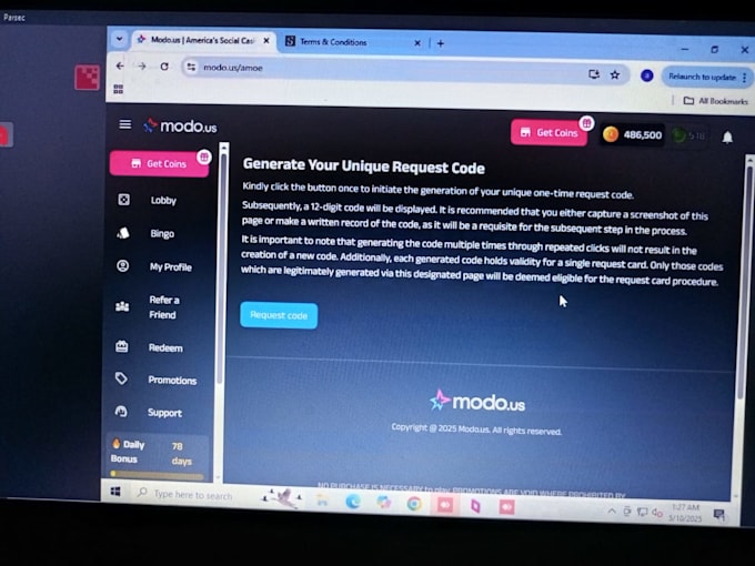 collect postal request codes