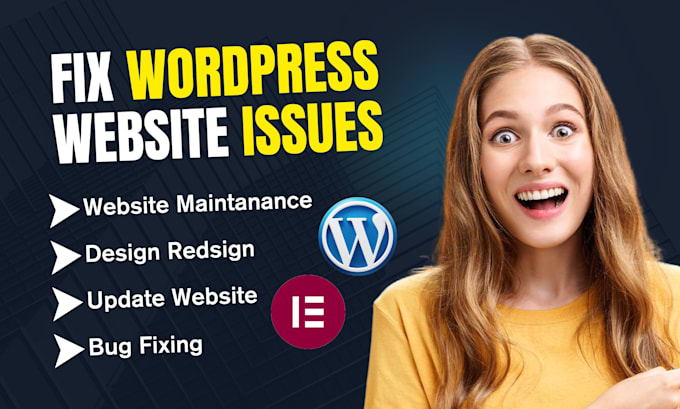 manage, update,  fix wordpress and elementor website issues