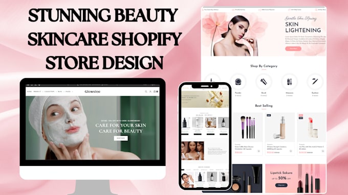 design beauty makeup website hair salon skincare store spa cosmetics website