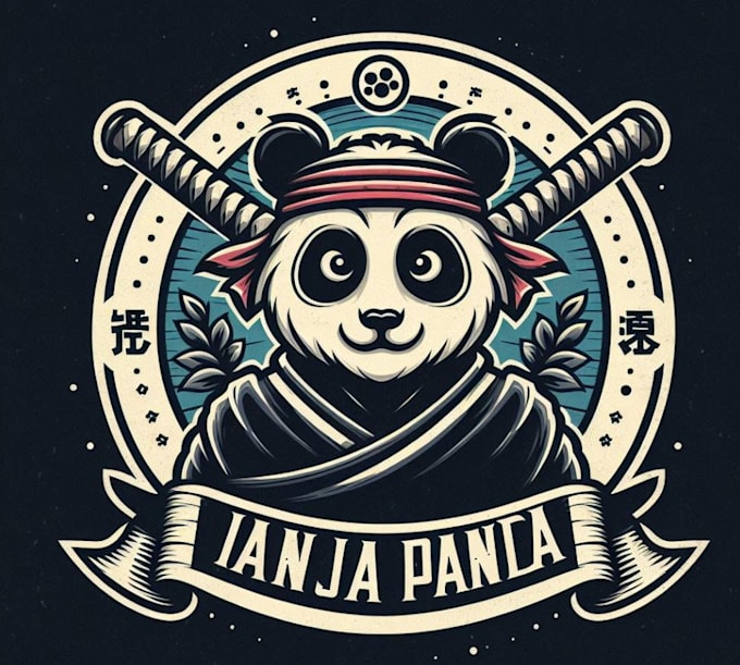 design mascot ninja panda logo