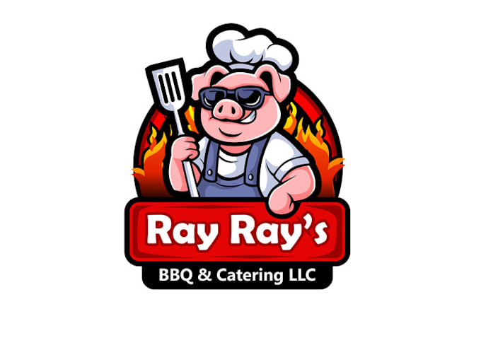 design awesome bbq food trailer logo