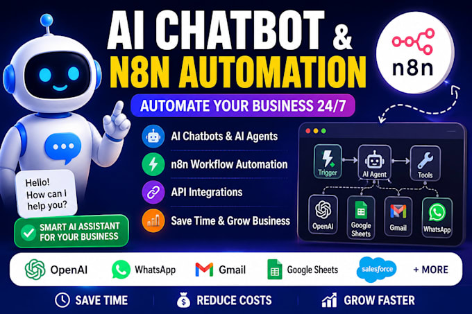build ai powered chatbot or integrate n8n automation workflow for business
