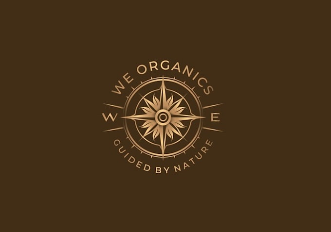 design timeless compass rose premium herbal beauty logo