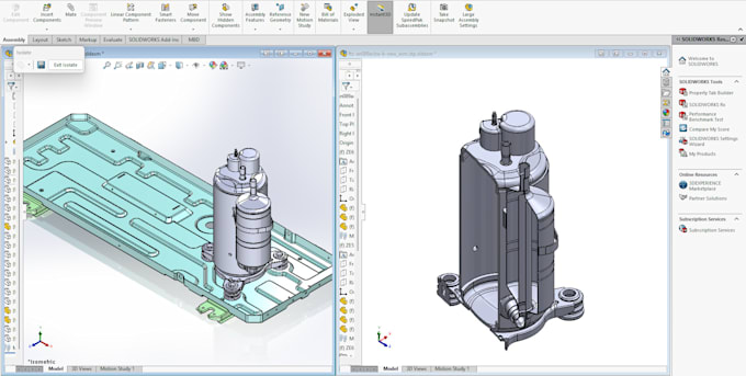 provide expert solidworks 3d part and mold design services