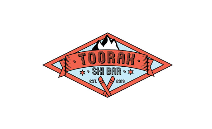 design amazing ski lodge themed bar logo