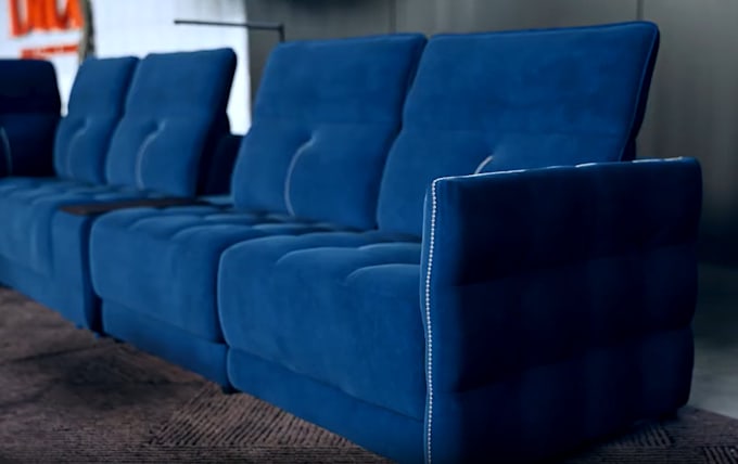 create 3d furniture animation for sofa, chair, table with realistic rendering