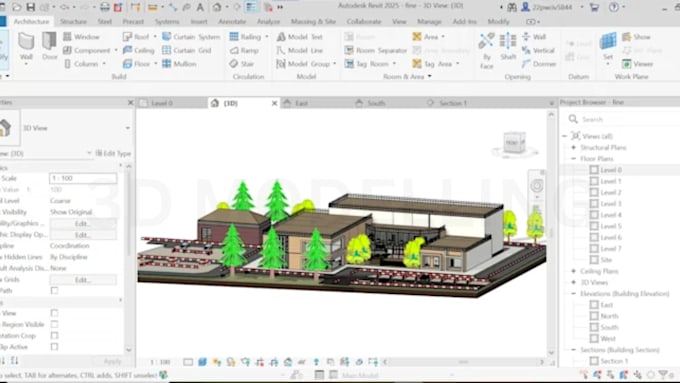 Do 3d bim architecture, autocad, structure and mep model in revit