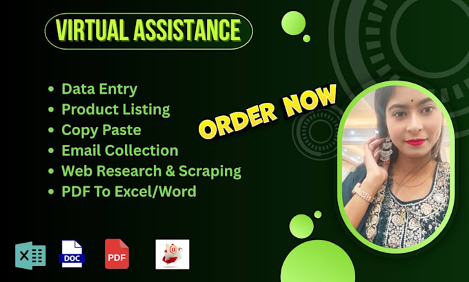 be virtual assistant in data entry and data scraping