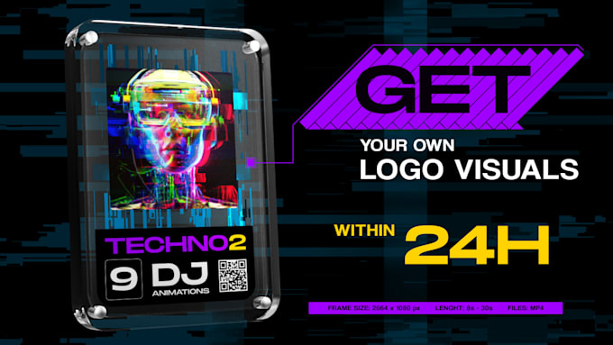 3d dj logo visuals for gigs, inside 9 scenes