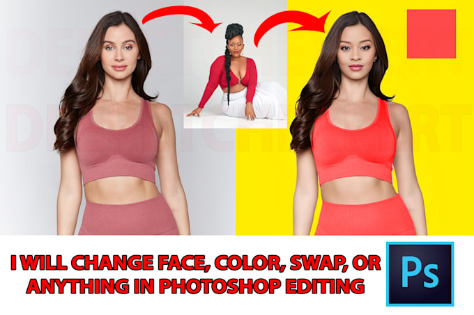 Do change face,head change,body change,face swap,bulk photo retouching ...
