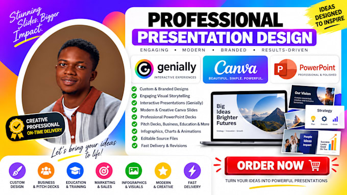 do genially, powerpoint design, presentation slides, training slides, canva ppt