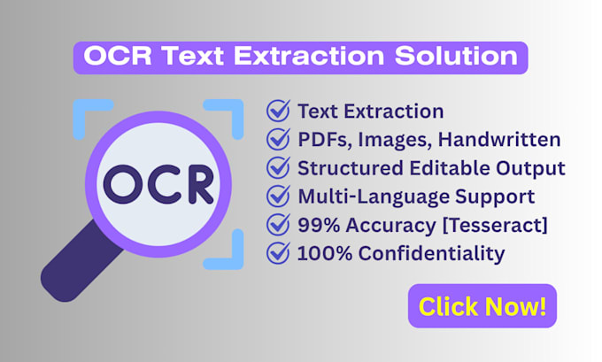 custom python ocr from PDF, images, handwritten invoices