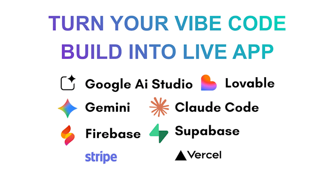build, fix, deploy vibe code or make custom web application with vibe coding