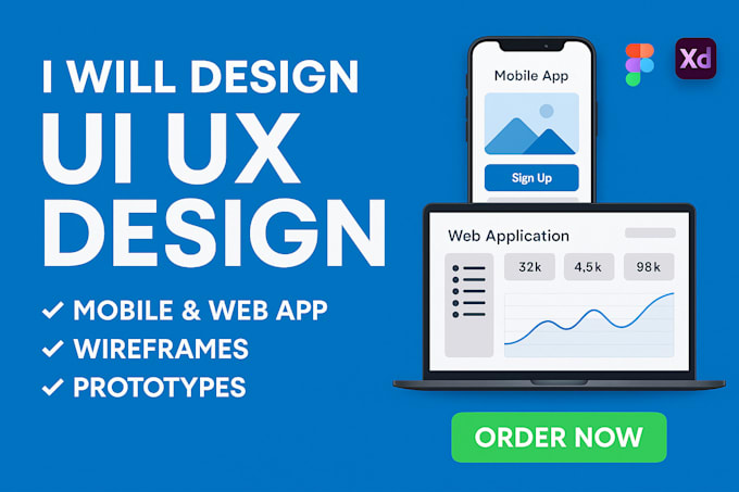 Ui ux for mobile app design, web app design, app design wireframes and ...