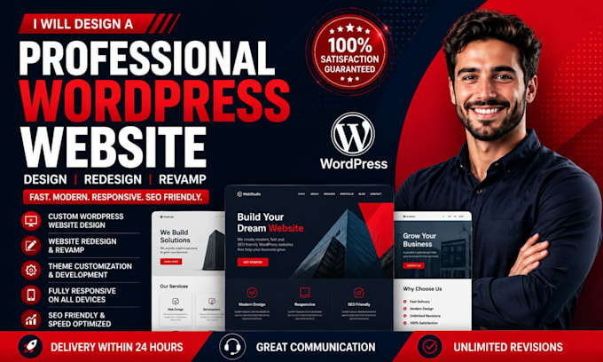design a professional wordpress website or revamp your existing site