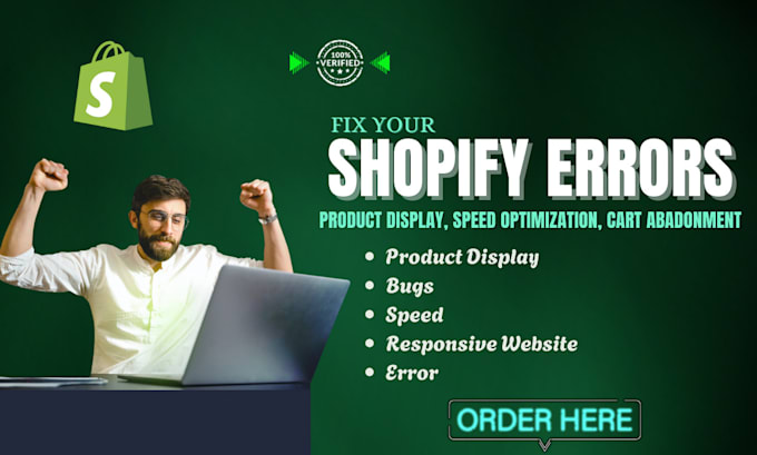 Help fix shopify store errors, abandoned cart, product display, bugs ...