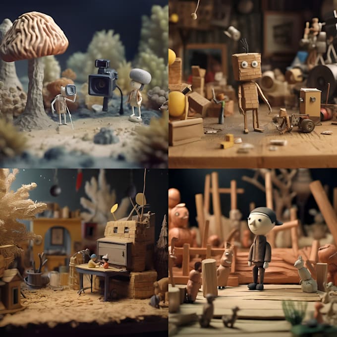 create claymation and stop motion puppet animation with webgl and lottie effects