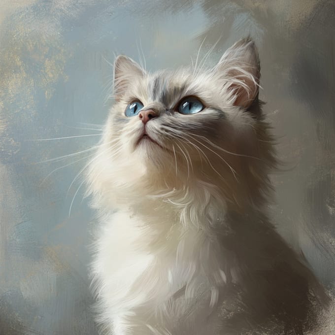 drawing custom pet portraits, cats