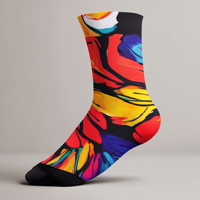 draw unique socks design and custom socks design