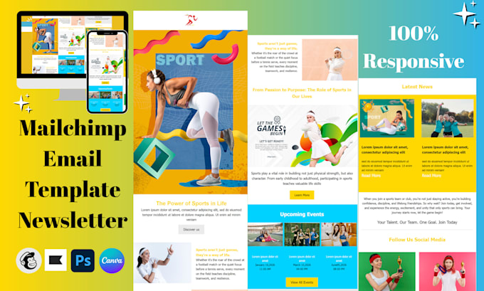 design mailchimp email template newsletter