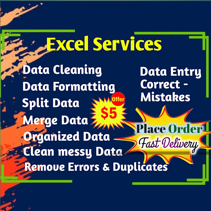 clean, format, merge or split your excel or CSV data professionally