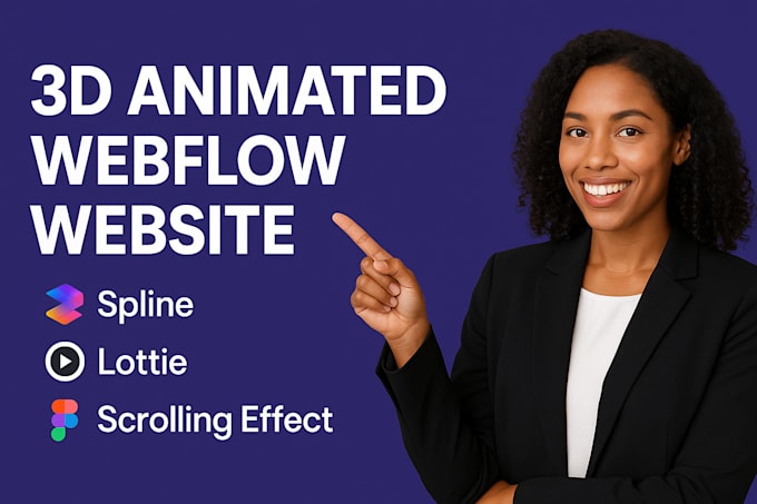 3d Animated Webflow Website Spline Animation Lottie Animation Scrolling 