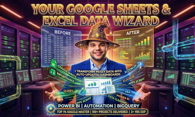 be your google sheets and excel data wizard