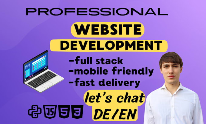 build a modern, responsive buisness website front backend HTML CSS js django