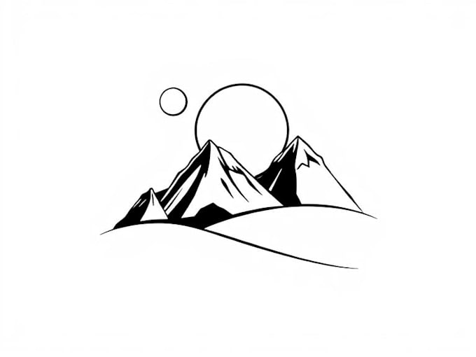 draw minimalist black and white illustrations