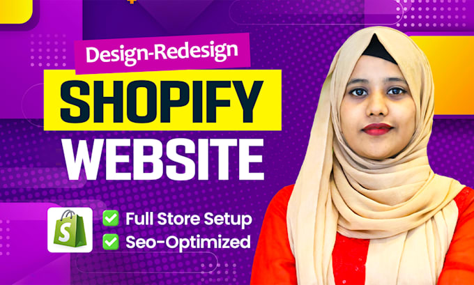 build shopify website, design or redesign shopify store, dropshipping store