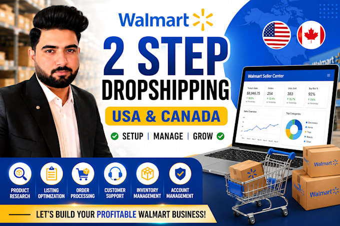 setup and manage walmart 2 step dropshipping USA and canada