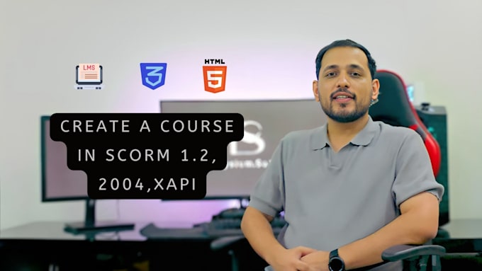 create your elearning course in html css javascript, scorm, scorm 2004, or xapi