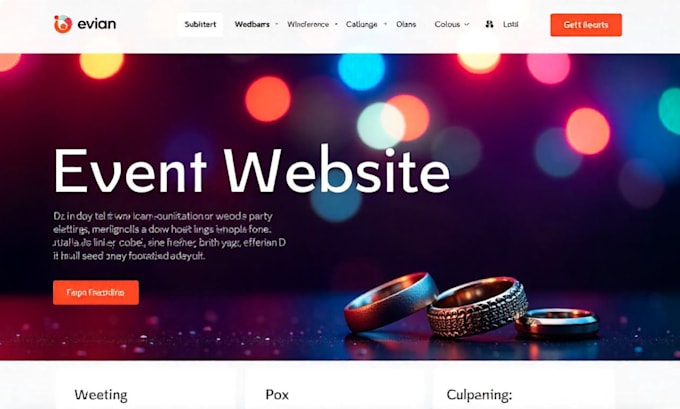 design a professional event website for weddings, conferences or launches