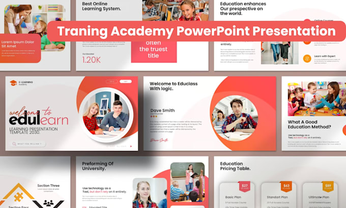 Design training powerpoint presentation elearning, lecture academic ...