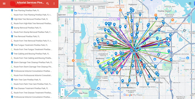 build driving directions and google mymaps