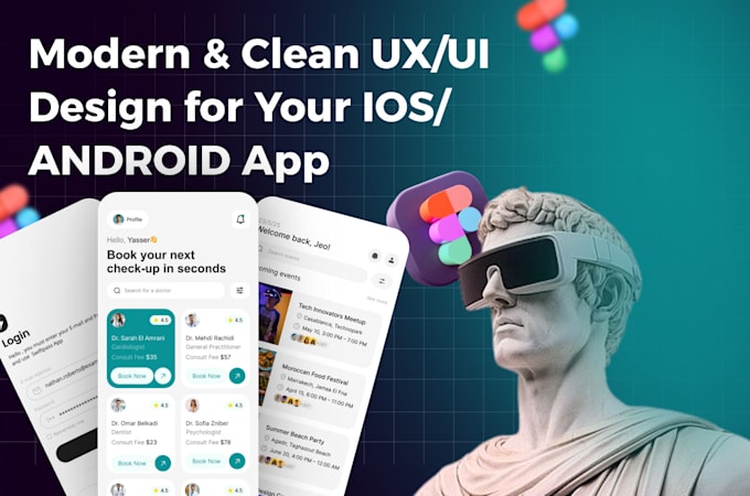 Design modern and user friendly mobile app ux ui for ios and android by ...