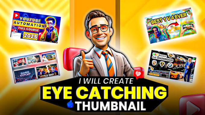Create customly profeshional thumbnail designer by Mujahid78695 | Fiverr