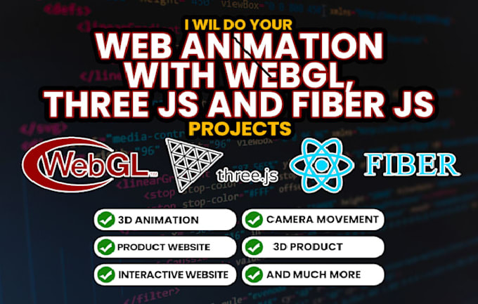 devlope web animation with webgl, three js and fiber js
