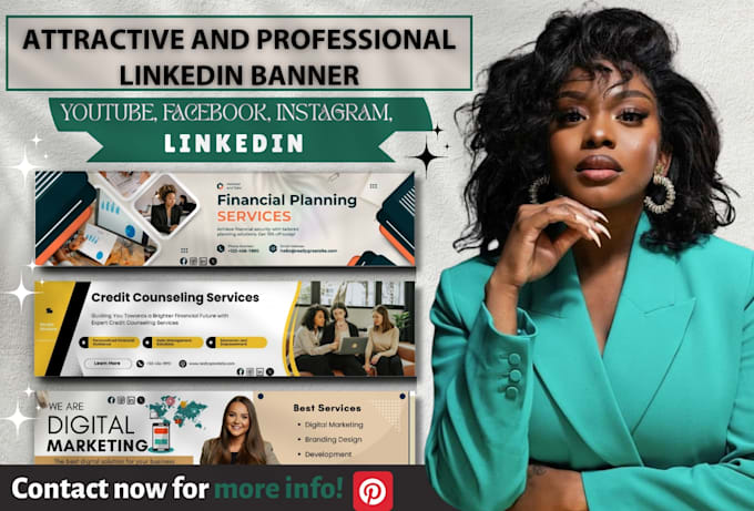 Design attractive and professional linkedin banner for you, social ...