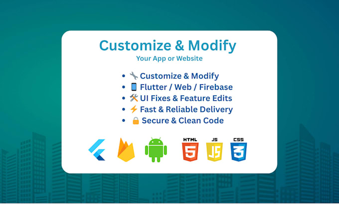 customize and modify your website or mobile app