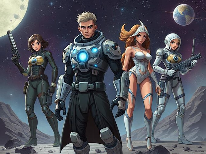 Draw a sci fi character illustration or sci fi character by Mekylendse ...