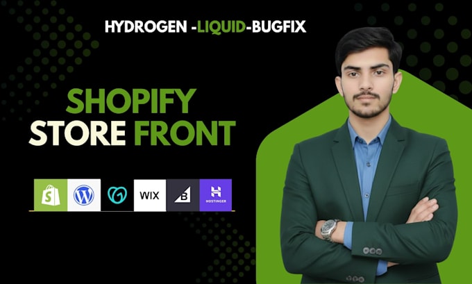 be your shopify storefront designer with shopify hydrogen, shopify liquid custom