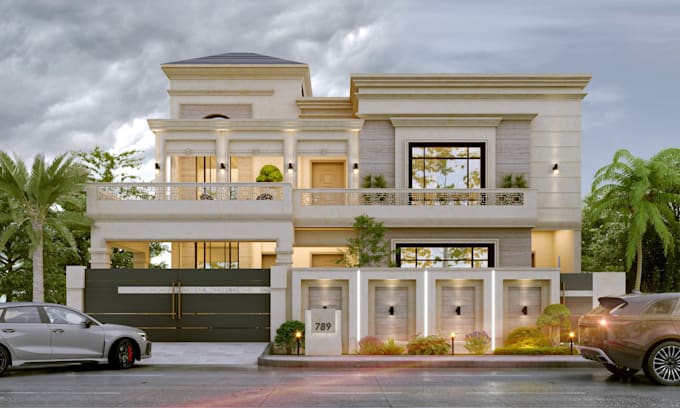 create 3d model and render realistic interior and exterior