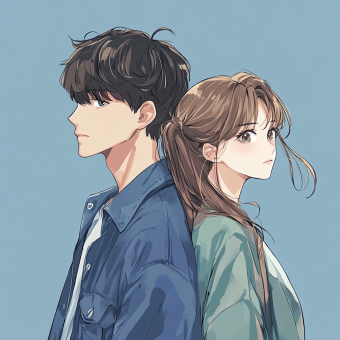 Draw character illustrations in anime and cartoon style by Dodirk1 | Fiverr