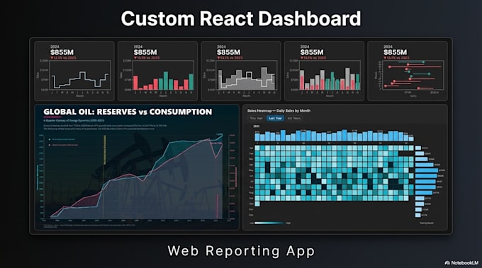 build a custom react dashboard and web reporting application